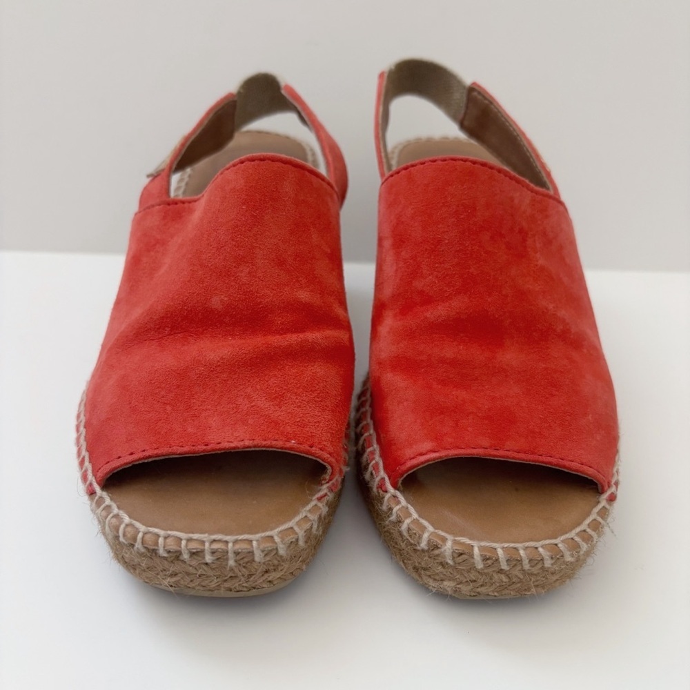 Toni Pons Red Wedge Suede Espadrilles Sz 37 US 6.5 - Picture 2 of 7